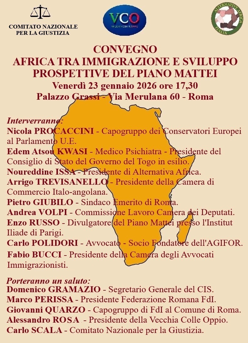 Locandina del convegno Piano Mattei